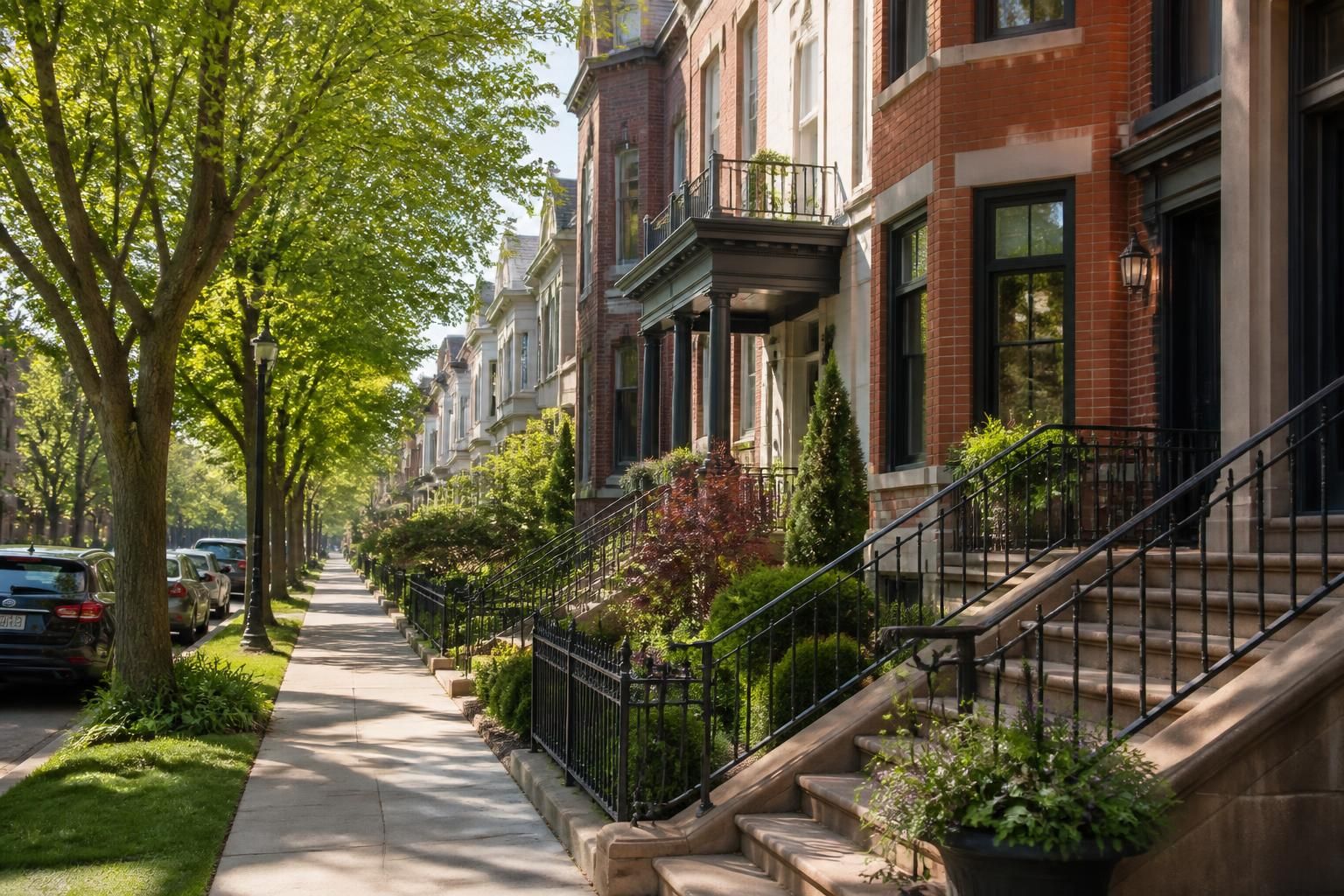 Tree-lined Knoxville neighborhood with well-kept homes